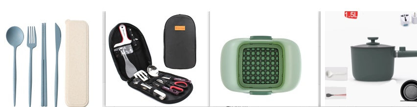 8-Pcs Camp Kitchen Utensil Set – Portable BBQ & Camping Gear