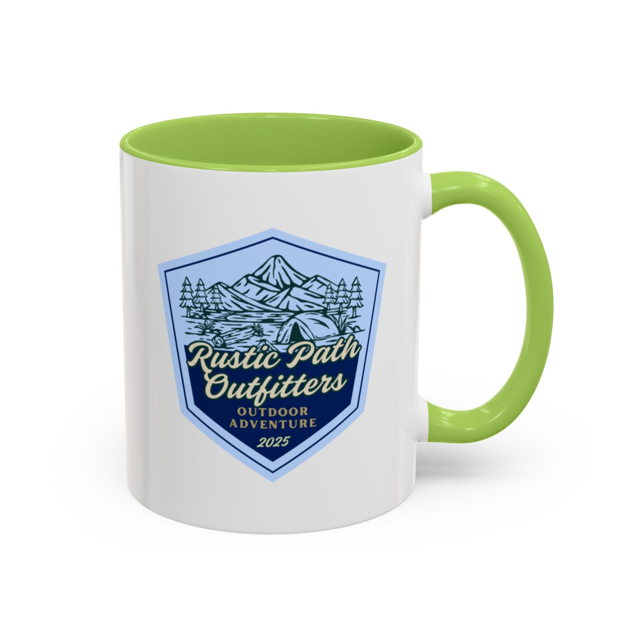 Rustic Path Outfitters Coffee Mug — Outdoor Adventure Camping Badge (11/15oz)
