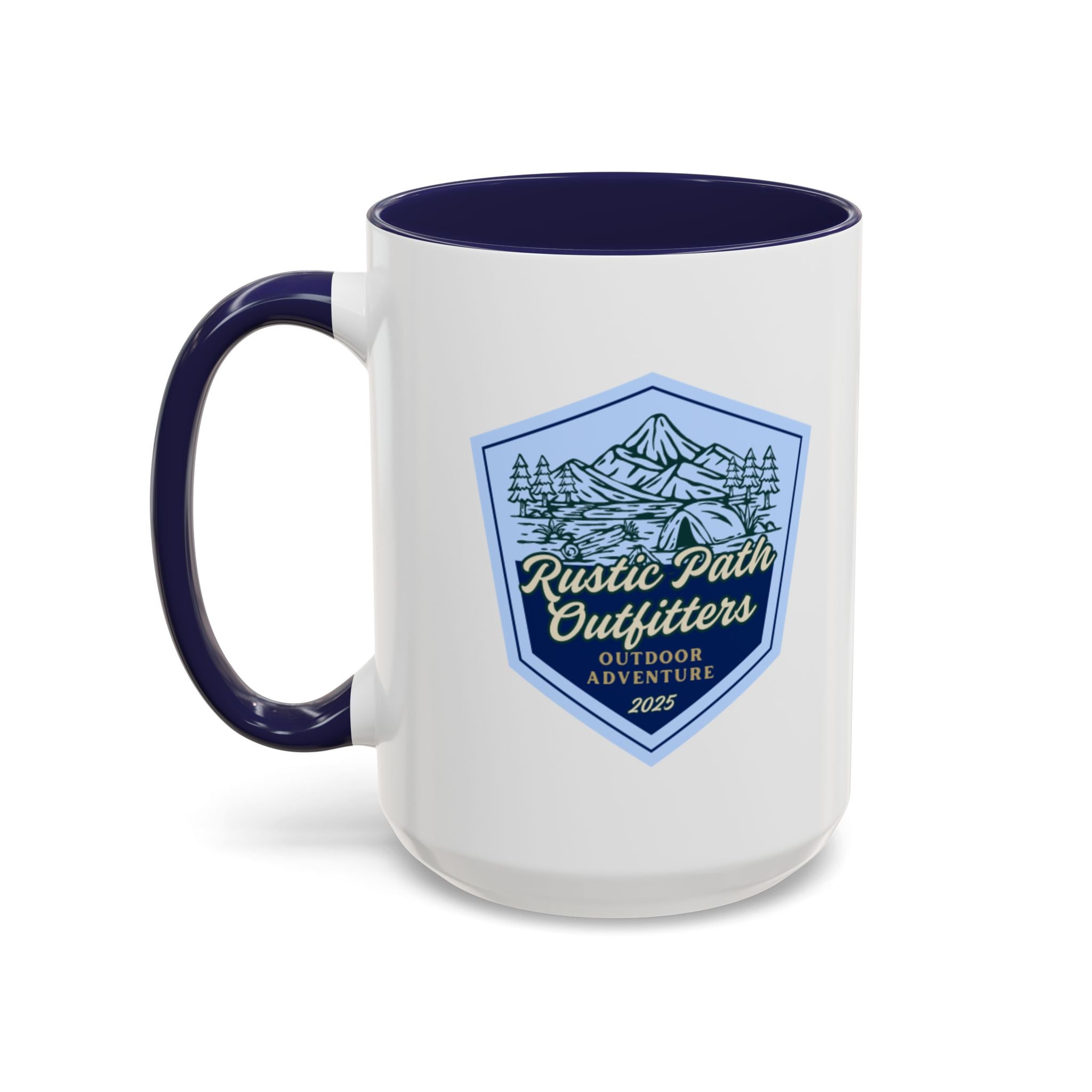 Rustic Path Outfitters Coffee Mug — Outdoor Adventure Camping Badge (11/15oz)