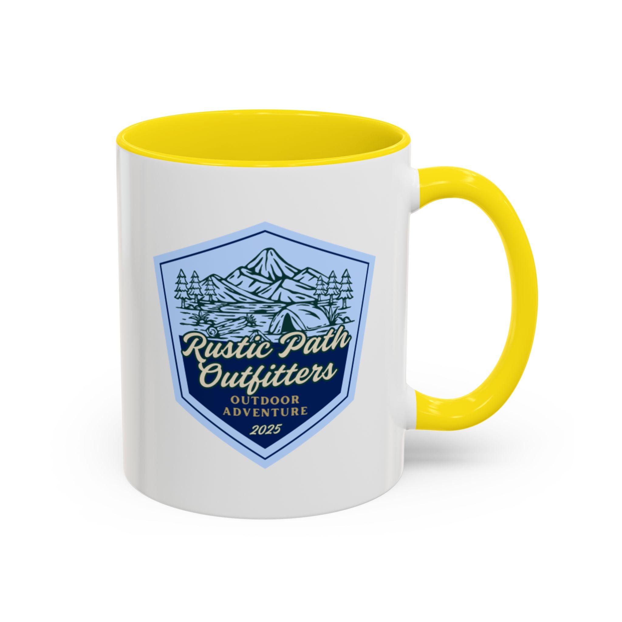 Rustic Path Outfitters Coffee Mug — Outdoor Adventure Camping Badge (11/15oz)