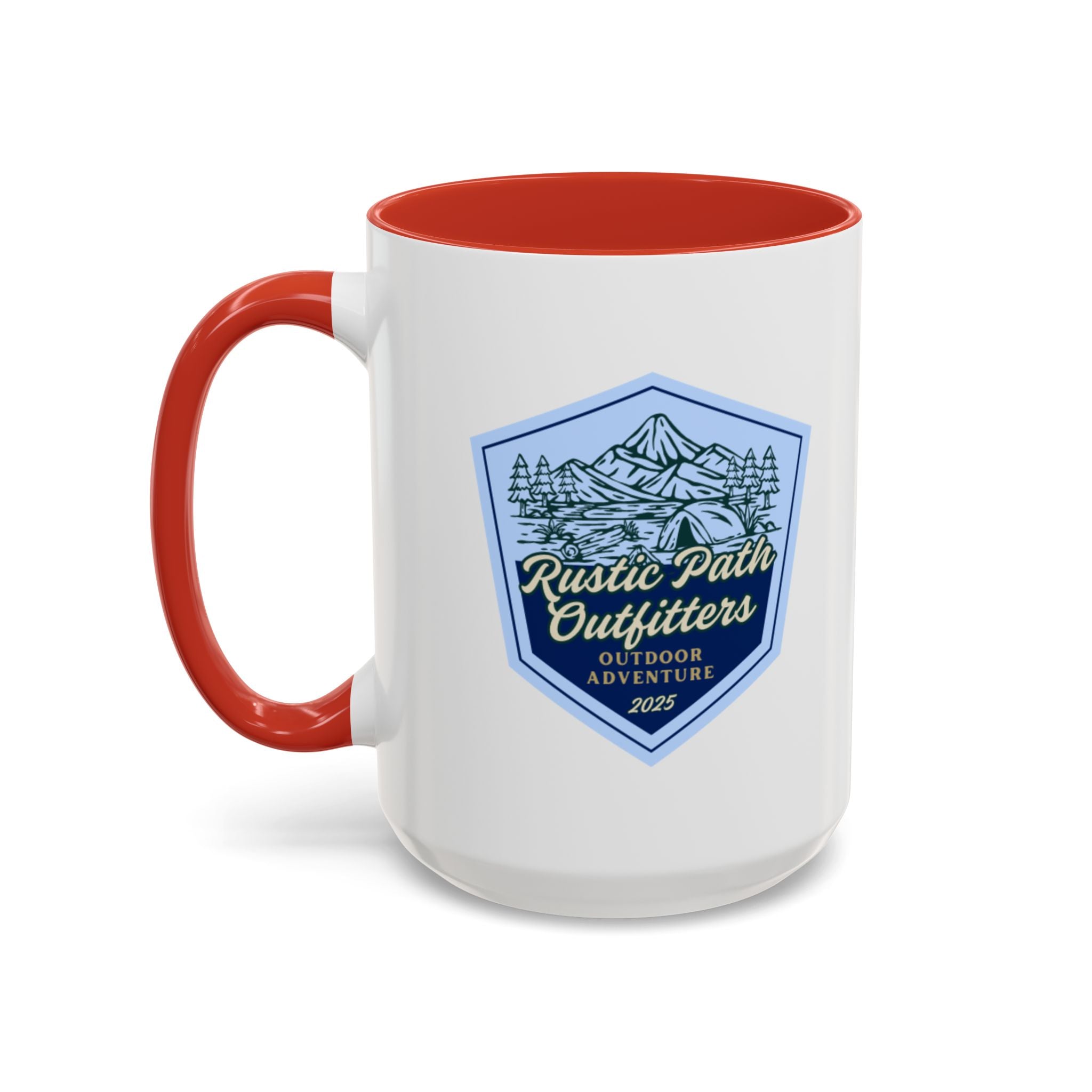 Rustic Path Outfitters Coffee Mug — Outdoor Adventure Camping Badge (11/15oz)