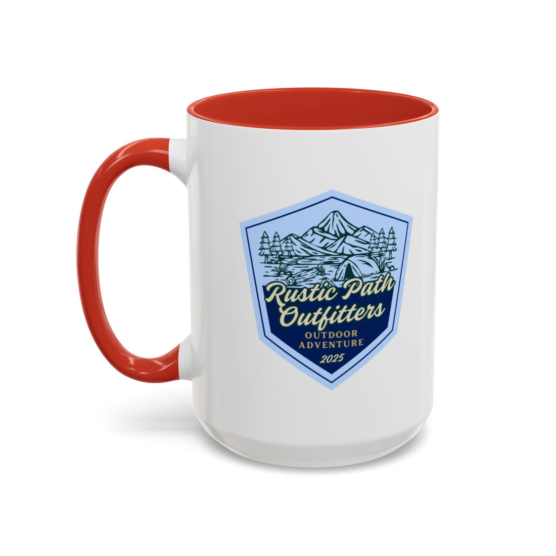 Rustic Path Outfitters Coffee Mug — Outdoor Adventure Camping Badge (11/15oz)