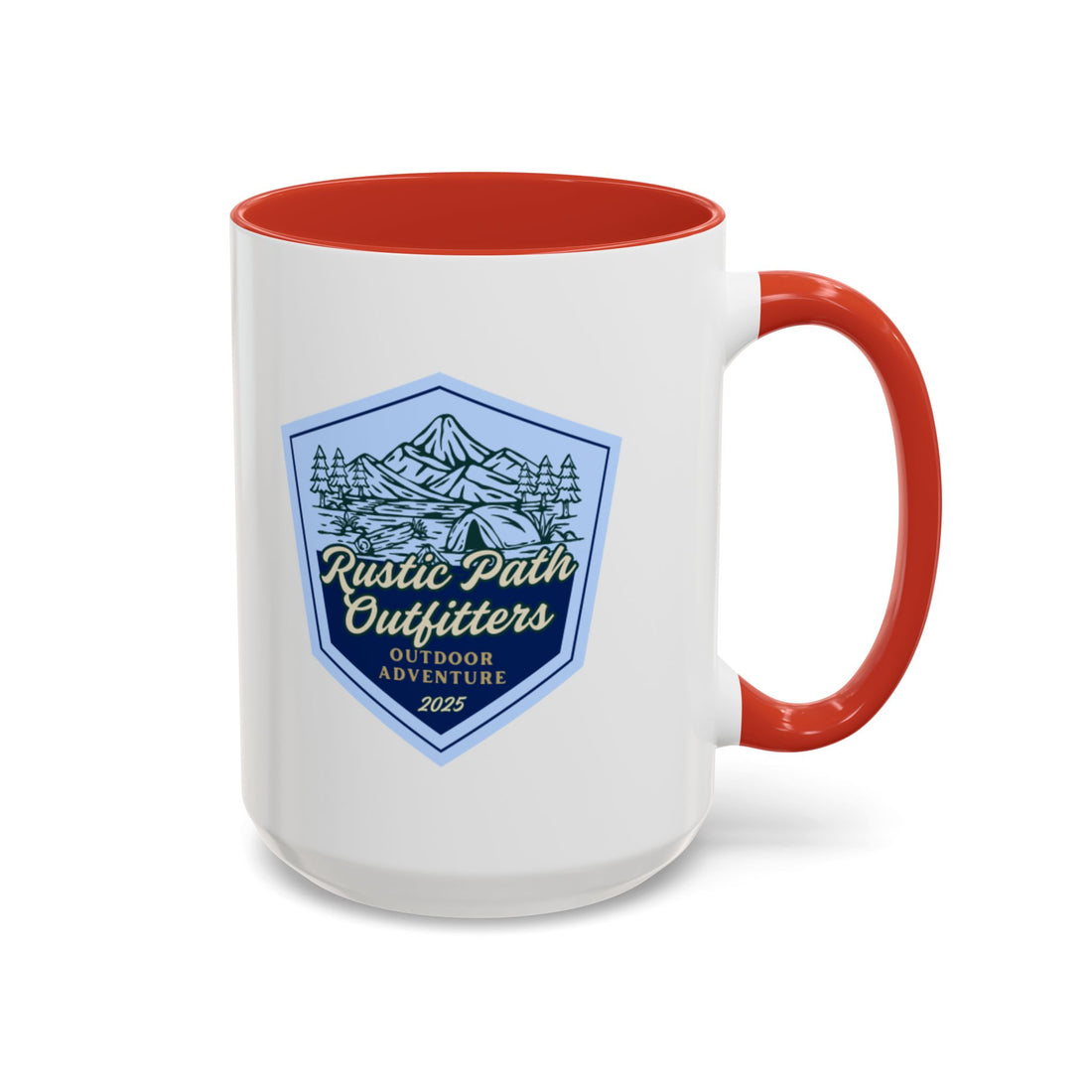 Rustic Path Outfitters Coffee Mug — Outdoor Adventure Camping Badge (11/15oz)