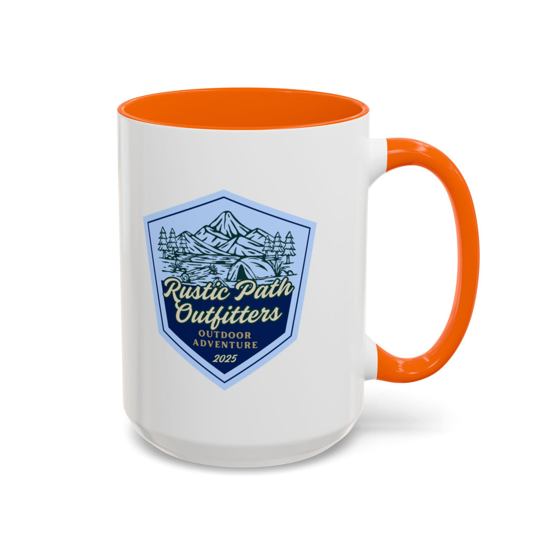 Rustic Path Outfitters Coffee Mug — Outdoor Adventure Camping Badge (11/15oz)