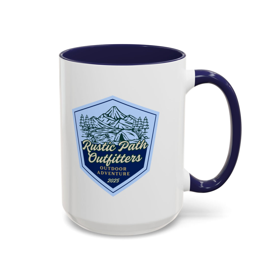 Rustic Path Outfitters Coffee Mug — Outdoor Adventure Camping Badge (11/15oz)