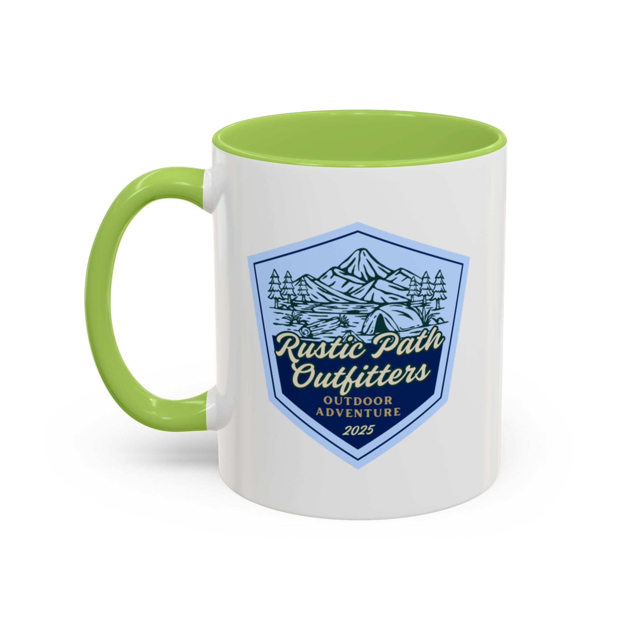 Rustic Path Outfitters Coffee Mug — Outdoor Adventure Camping Badge (11/15oz)