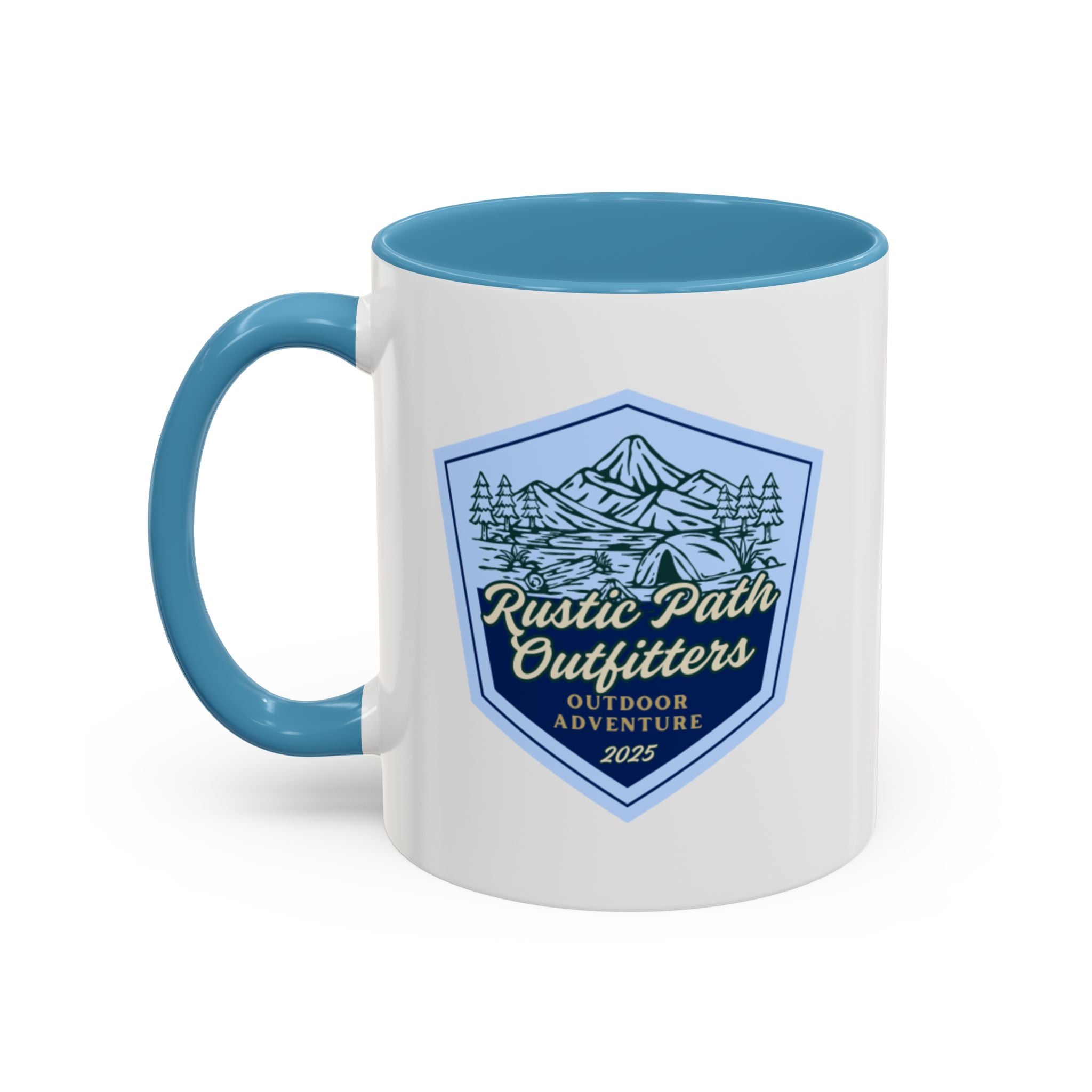 Rustic Path Outfitters Coffee Mug — Outdoor Adventure Camping Badge (11/15oz)