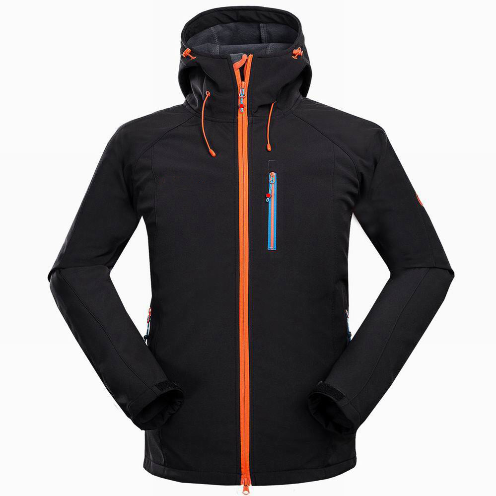 Men’s Outdoor Soft Shell Jacket Windproof for Mountaineering and Camping