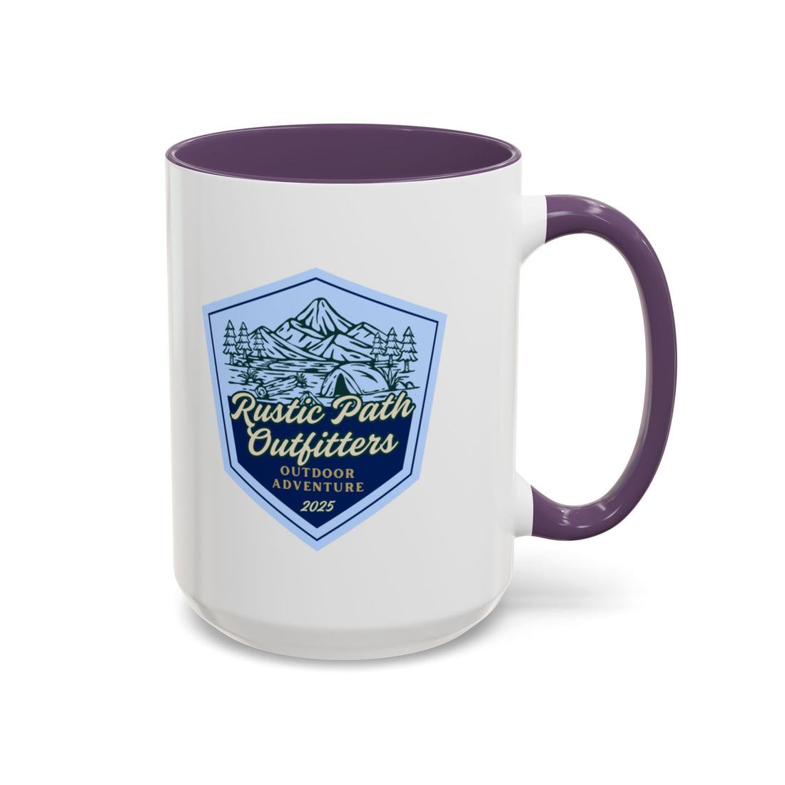 Rustic Path Outfitters Coffee Mug — Outdoor Adventure Camping Badge (11/15oz)