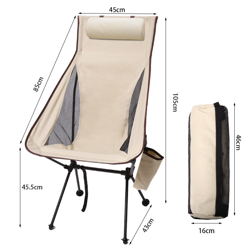 Folding Camping Chair with Headrest – Lightweight Aluminum