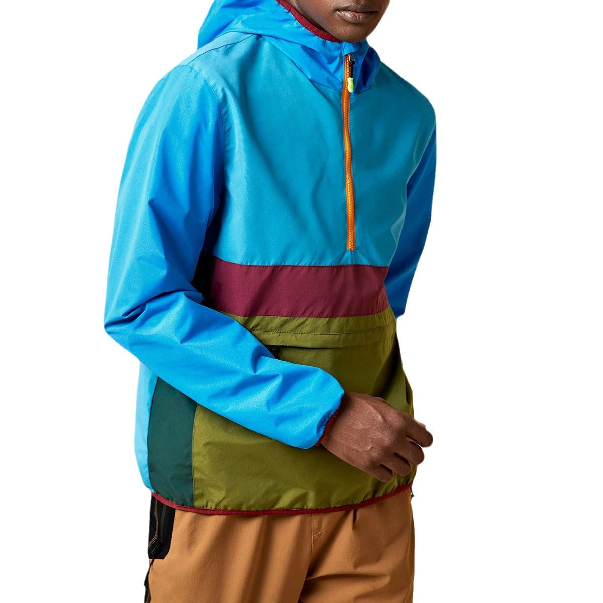 Men's American Casual Jacket Loose Waterproof Windproof Outdoor Mountaineering