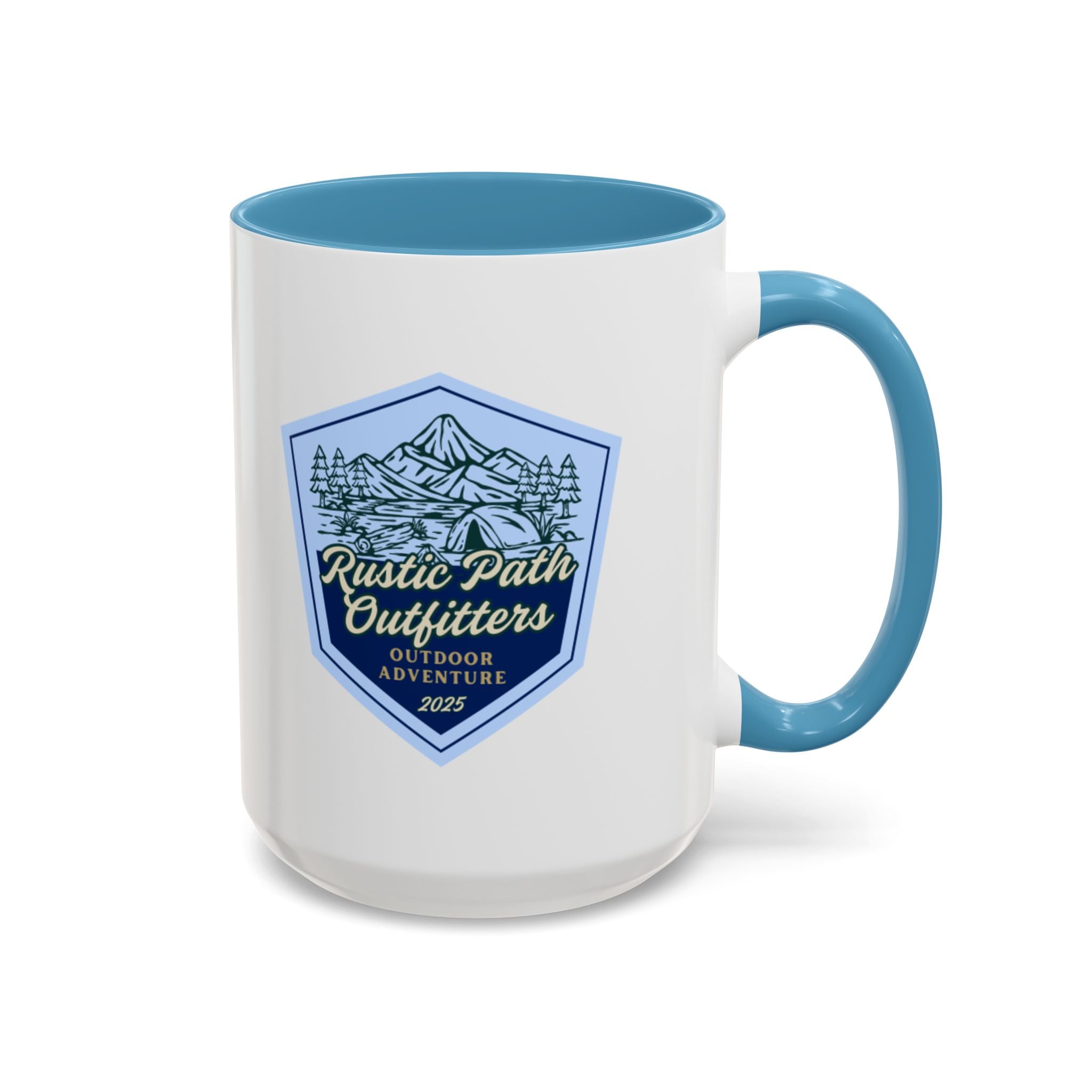 Rustic Path Outfitters Coffee Mug — Outdoor Adventure Camping Badge (11/15oz)