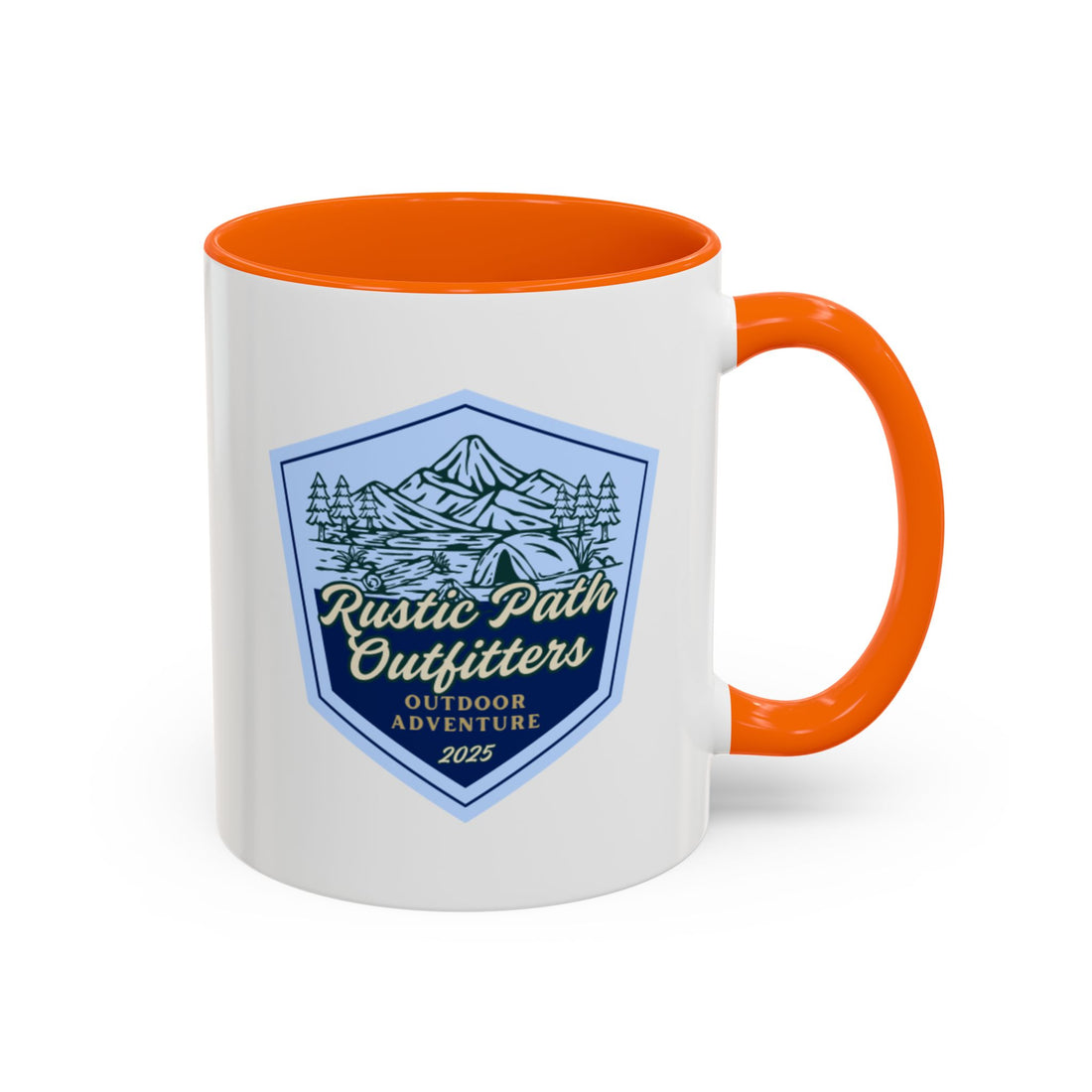 Rustic Path Outfitters Coffee Mug — Outdoor Adventure Camping Badge (11/15oz)