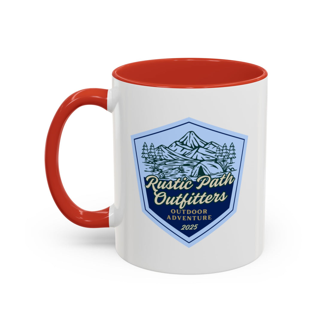 Rustic Path Outfitters Coffee Mug — Outdoor Adventure Camping Badge (11/15oz)