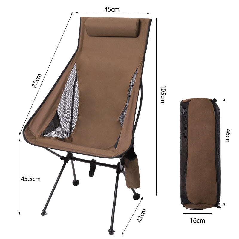 Folding Camping Chair with Headrest – Lightweight Aluminum