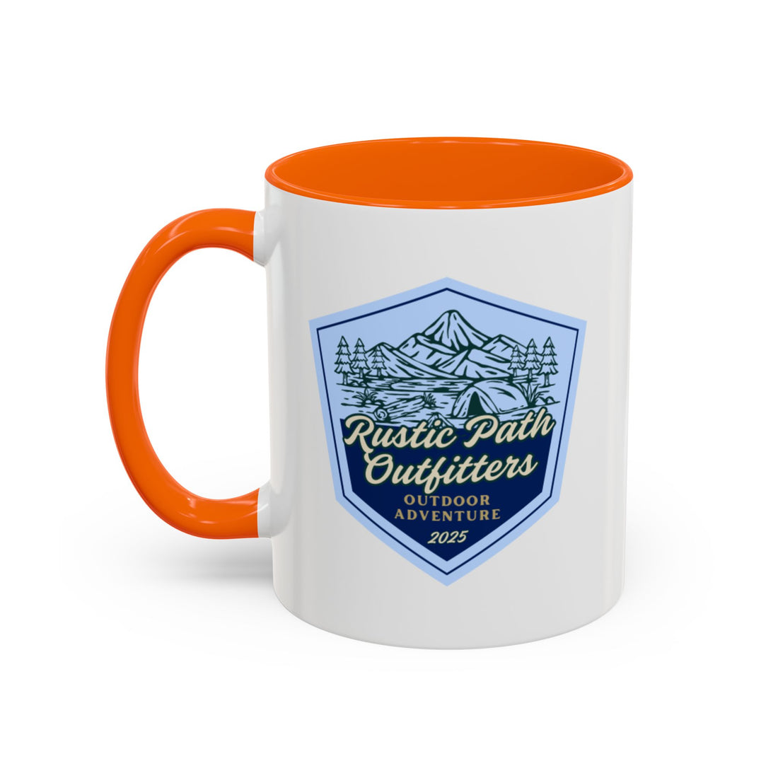 Rustic Path Outfitters Coffee Mug — Outdoor Adventure Camping Badge (11/15oz)