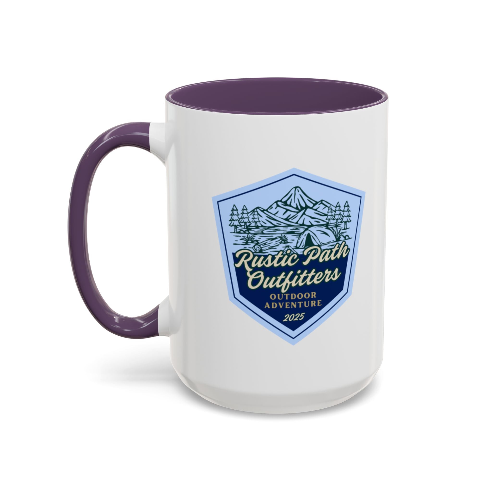 Rustic Path Outfitters Coffee Mug — Outdoor Adventure Camping Badge (11/15oz)