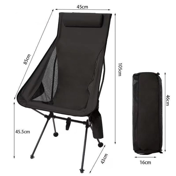 Folding Camping Chair with Headrest – Lightweight Aluminum