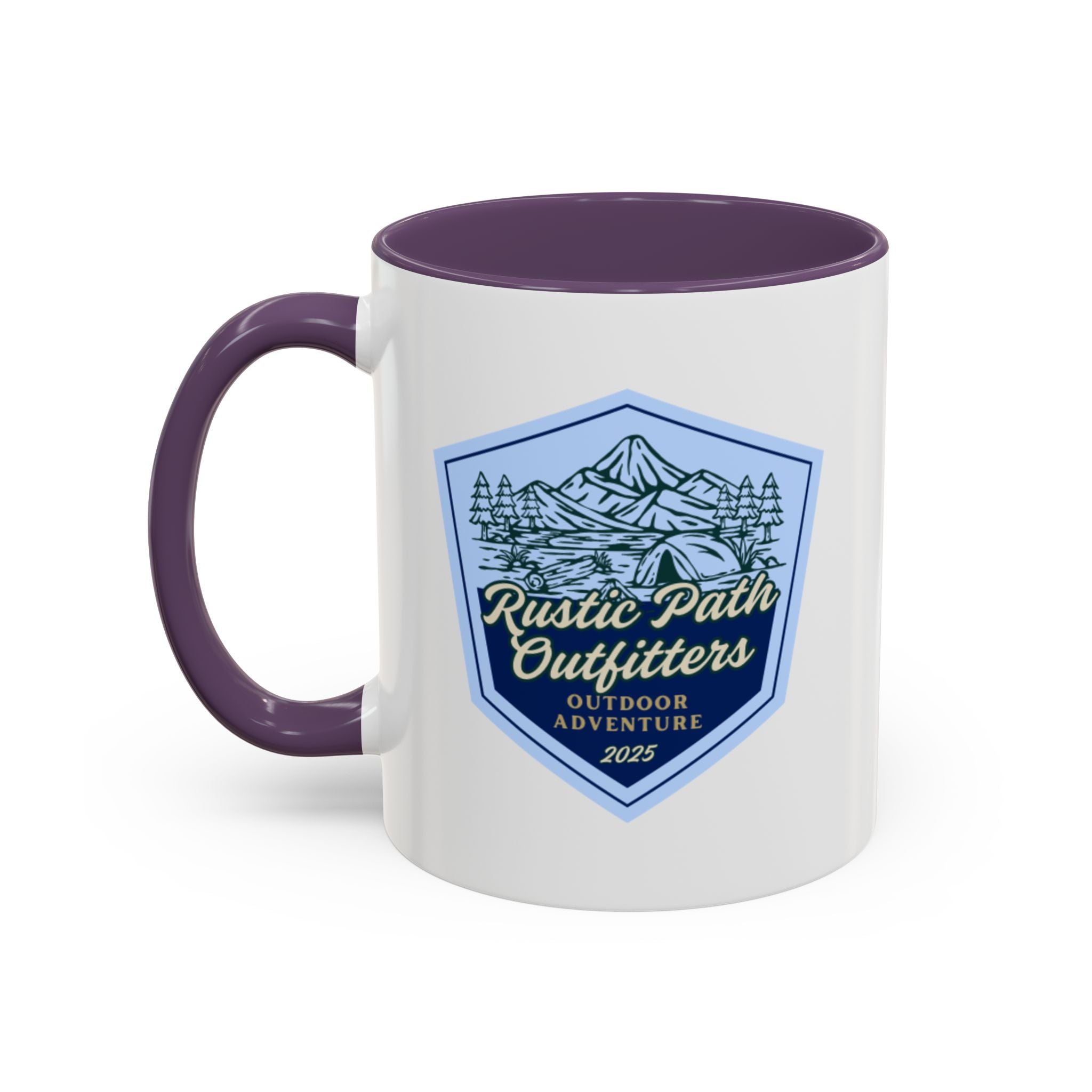 Rustic Path Outfitters Coffee Mug — Outdoor Adventure Camping Badge (11/15oz)
