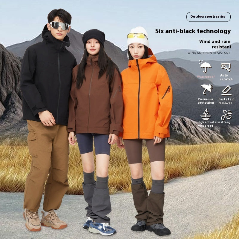 Mountain Hard Shell Jacket Windproof Waterproof Breathable Mountaineering Clothing