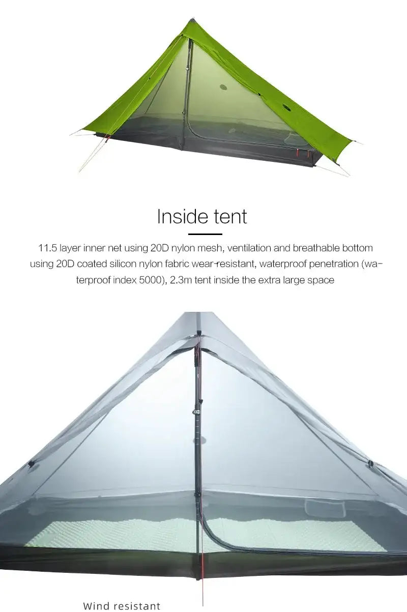 [HODR] 3F UL GEAR Lanshan 1 Pro – Ultralight Solo Tipi Tent