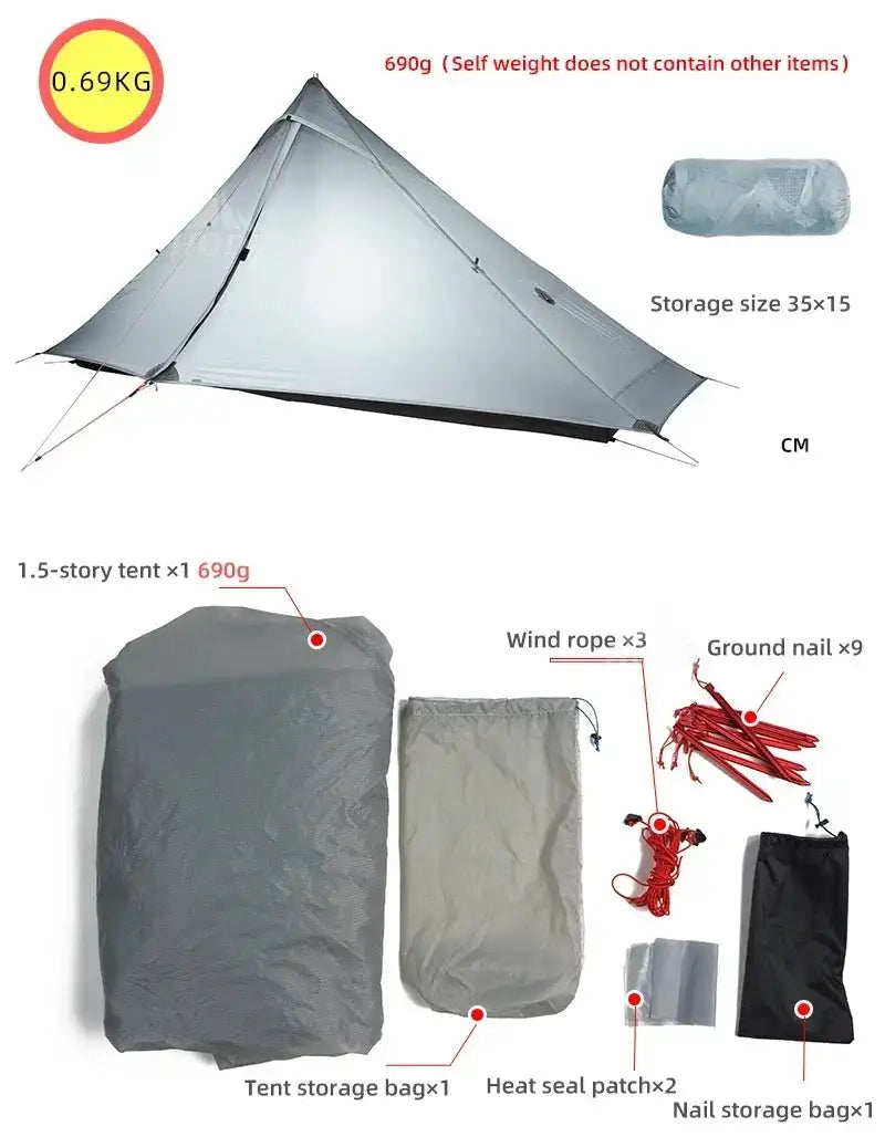 [HODR] 3F UL GEAR Lanshan 1 Pro – Ultralight Solo Tipi Tent