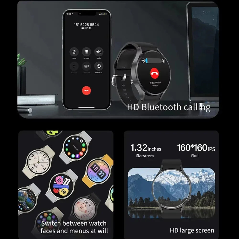 2025 Watch 6 Smartwatch Bluetooth Call Health Monitoring Sports