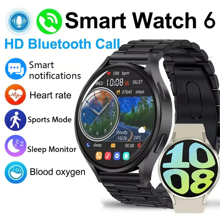 2025 Watch 6 Smartwatch Bluetooth Call Health Monitoring Sports