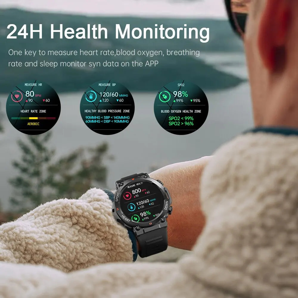 1.39" HD Bluetooth Call Smartwatch Men’s Sports Fitness Tracker
