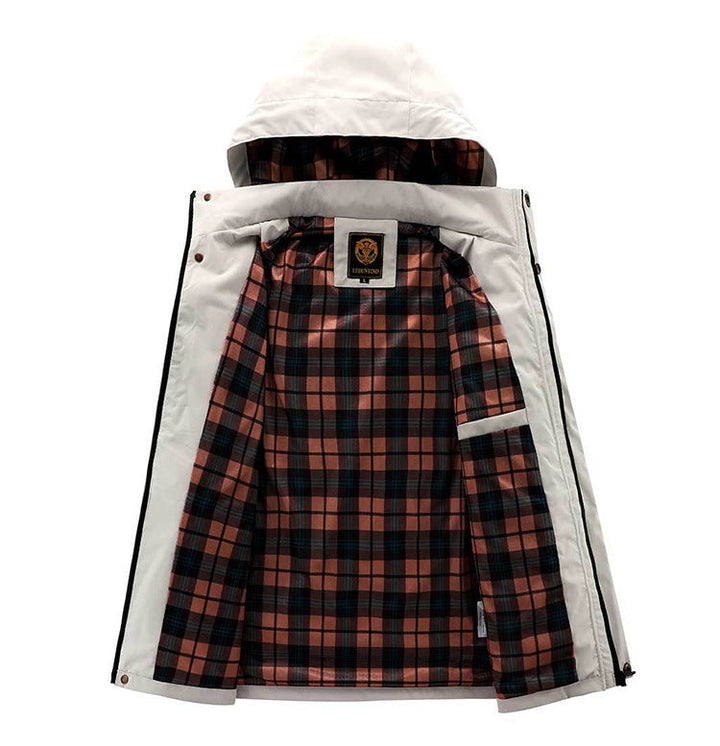 Men's Casual Hooded Parka Warm Windproof Coat with Pockets