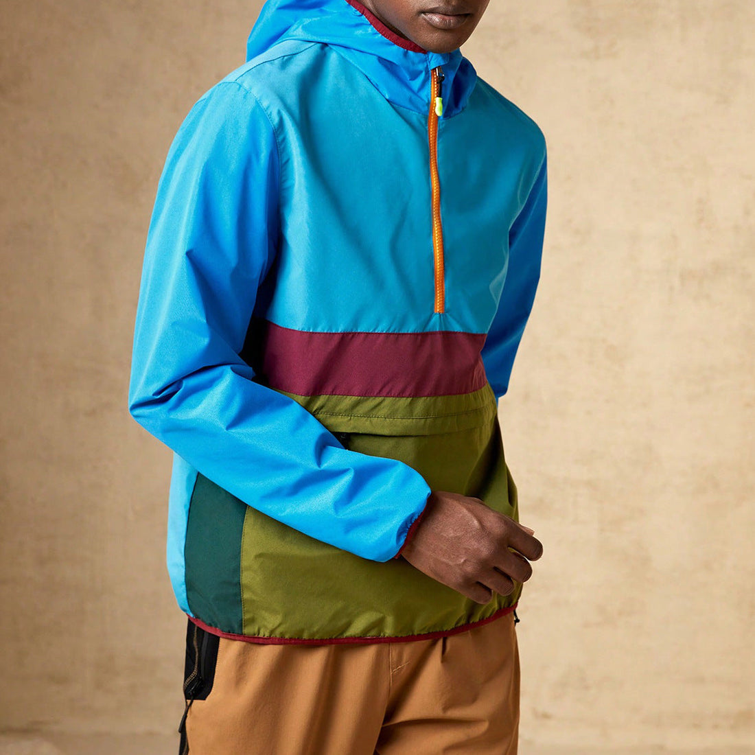 Men's American Casual Jacket Loose Waterproof Windproof Outdoor Mountaineering