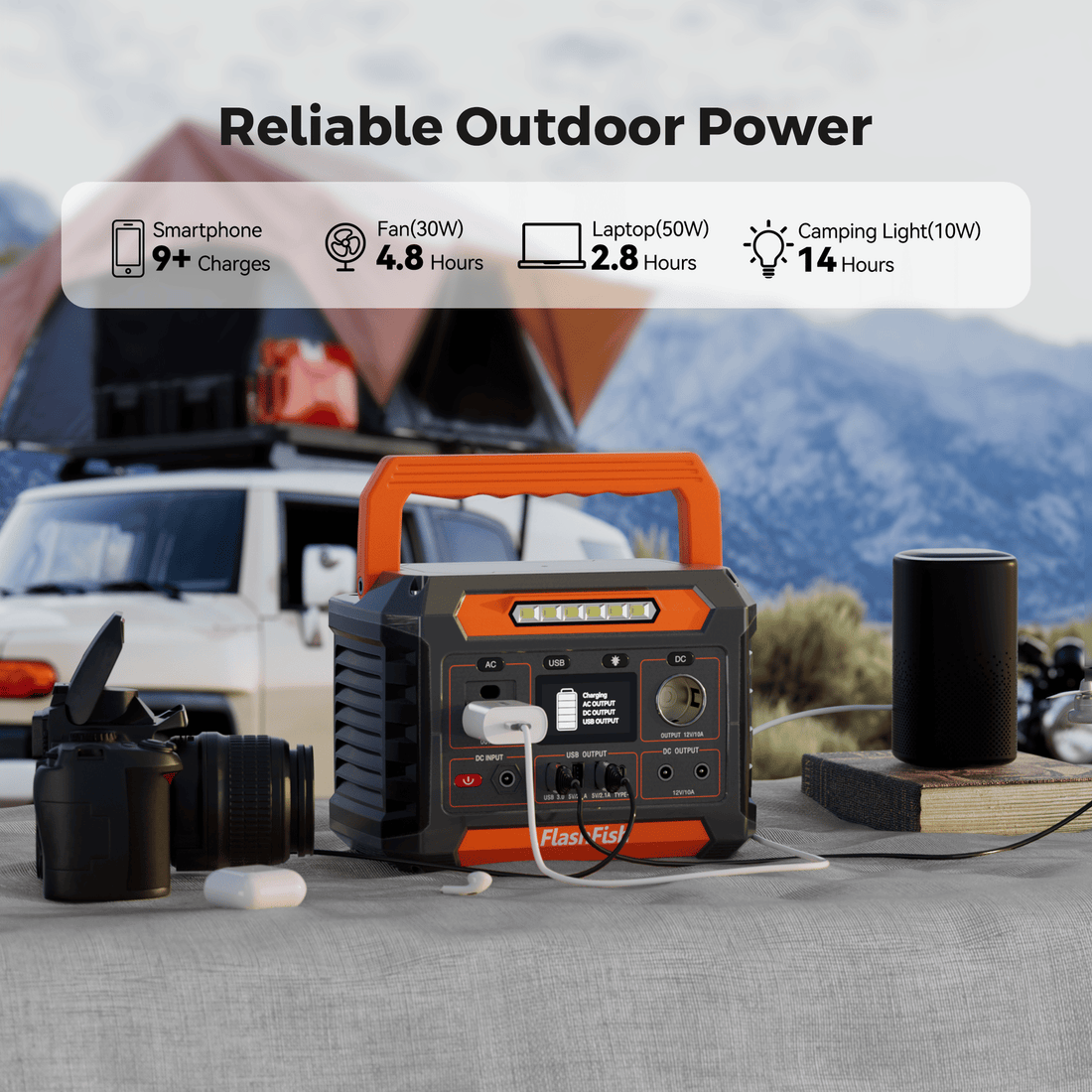 P66A 200W Portable Solar Generator Power Station 144.3Wh