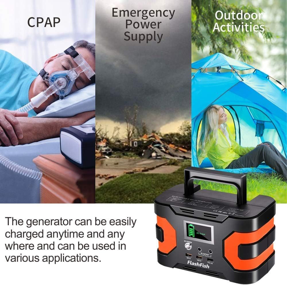 200W Portable Power Station CPAP Backup Battery for Camping