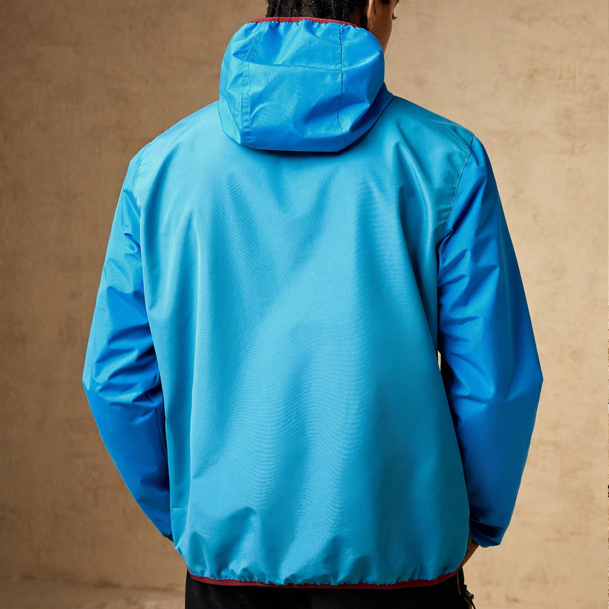 Men's American Casual Jacket Loose Waterproof Windproof Outdoor Mountaineering