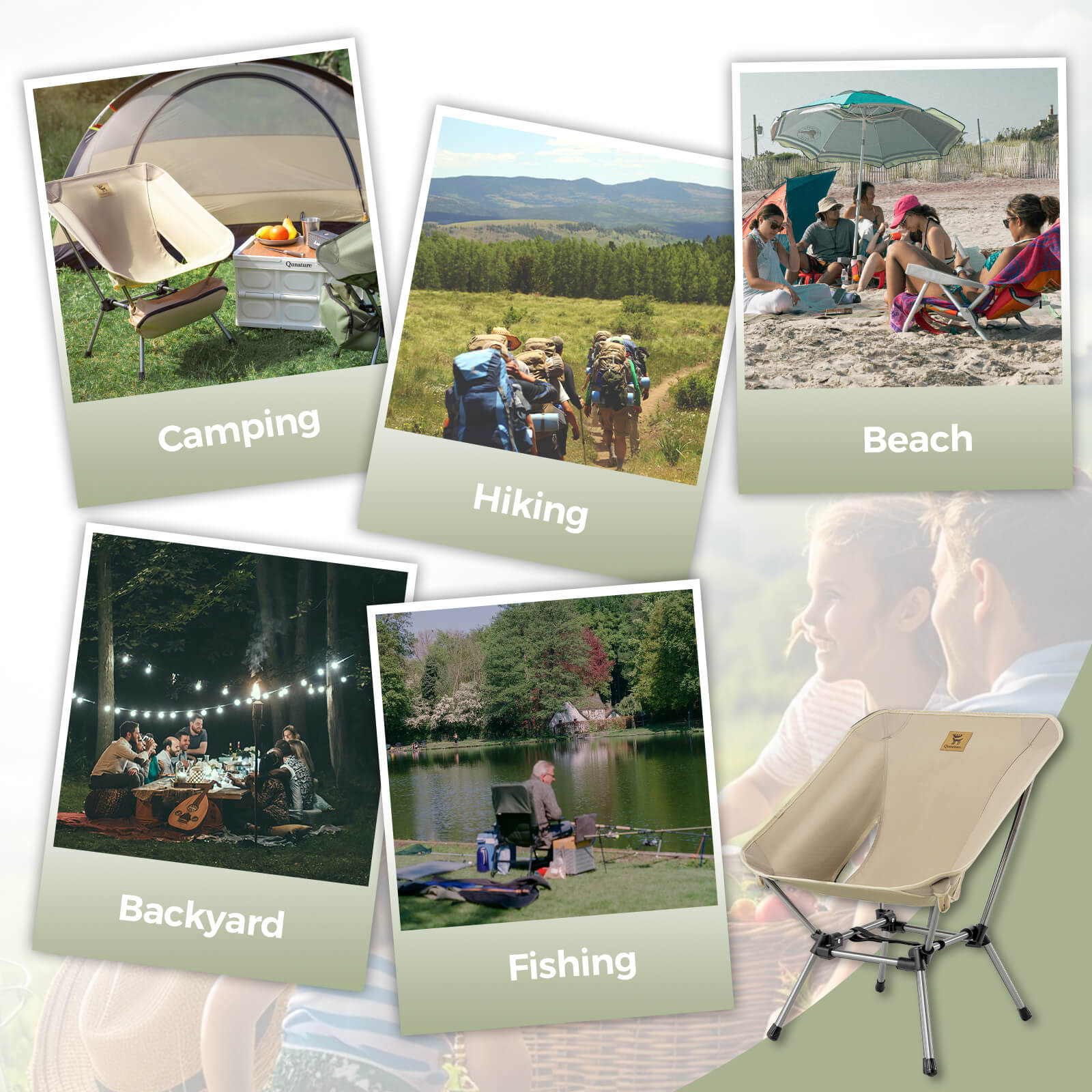 Lightweight Folding Camp Chair – Includes Storage Bag