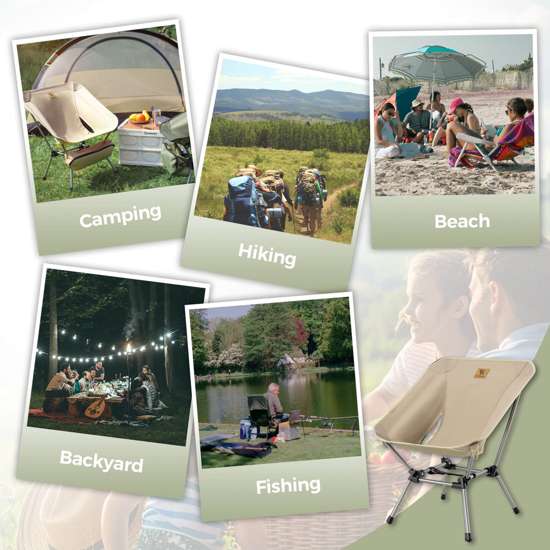 Lightweight Folding Camp Chair – Includes Storage Bag